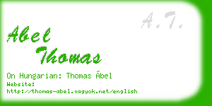 abel thomas business card