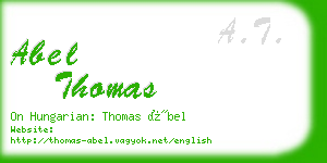 abel thomas business card